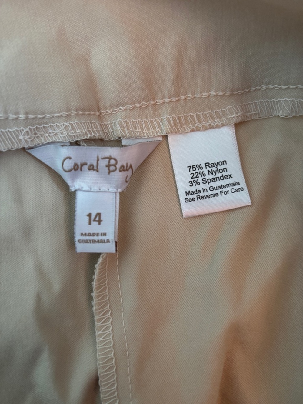 Coral Bay Tan Cropped Pull-On Ankle Pants with Hem Button Detail - Picture 2 of 5